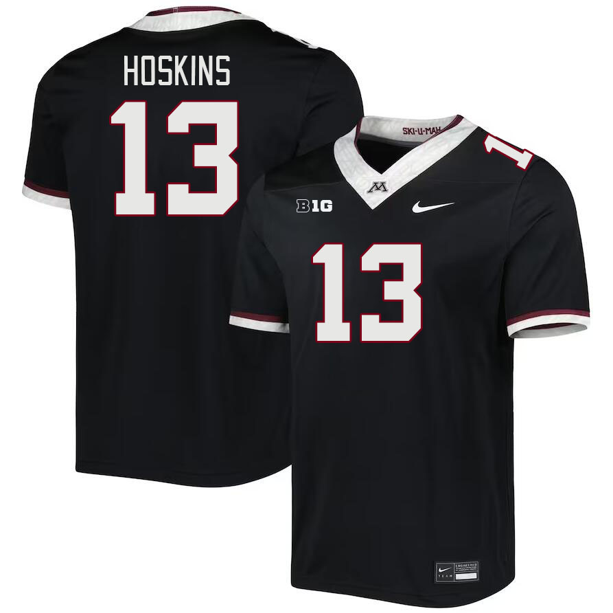Men #13 Kristen Hoskins Minnesota Golden Gophers College Football Jerseys Stitched-Black